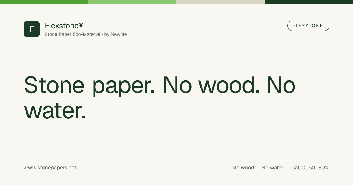 Flexstone® Stone Paper — Tree-Free Print Media & Labels