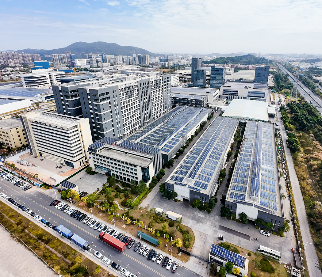 Aerial view of the Newlife headquarters and production base in Guangzhou